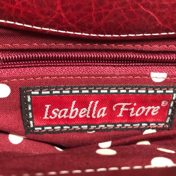 Isabella Fiore Leather & Woven Straw Floral Handbag - Picture 5 of 6